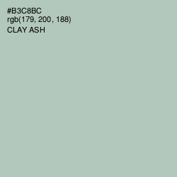 #B3C8BC - Clay Ash Color Image